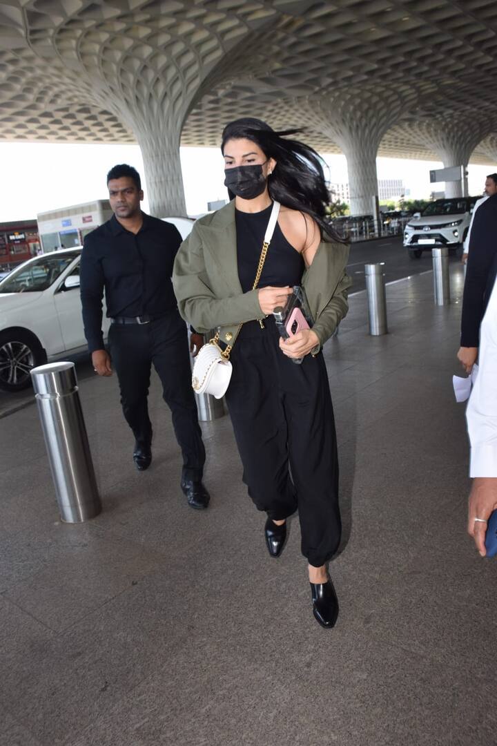 Jacqueline Fernandez, who was recently granted permission by a Delhi Court for attending IIFA Awards, slayed in a stylish airport look.