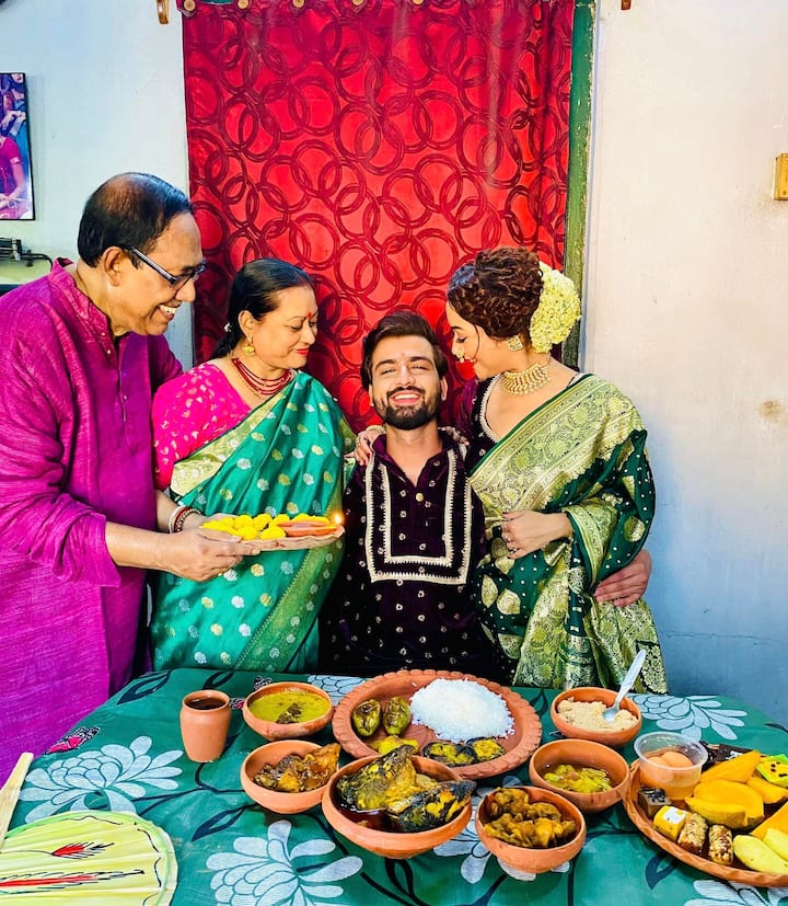 খামতি ছিল না জামাই আদরের। আয়োজন করা হয়েছিল রুদ্রজিতের পছন্দের সমস্ত পদই।