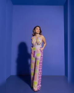 Nushrratt Bharuccha Poses In A Quirky Printed Jumpsuit