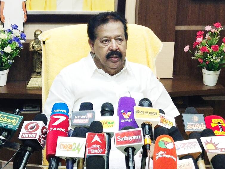 Give Annamalai a statement in support of bilingualism Minister Ponmudi TNN இருமொழிக்கொள்கையை ஆதரித்து ஒரு அறிக்கையை அண்ணாமலையை விட சொல்லுங்கள் - அமைச்சர் பொன்முடி