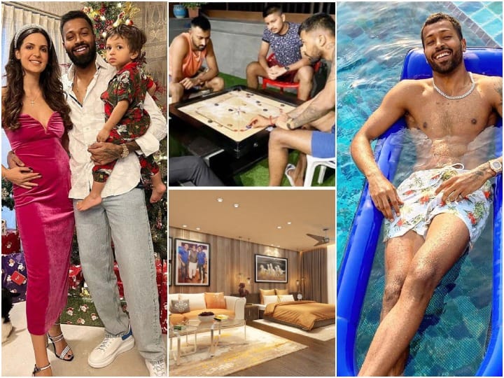 Hardik Pandya lives with his family in this luxury penthouse, all facilities from gym to theater are available, see inside photos of Vadodara's house