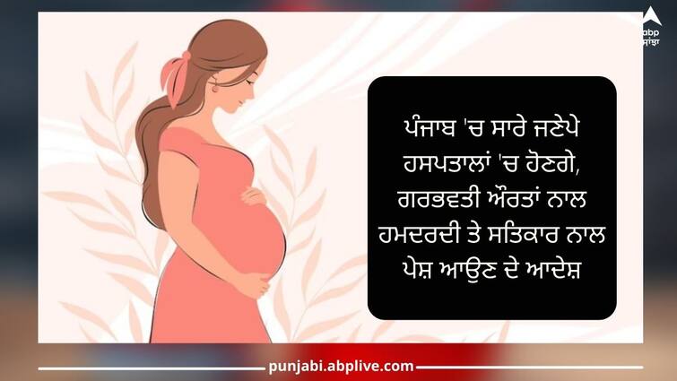 Punjab hospital: order to treat pregnant women with compassion and respect ਪੰਜਾਬ 'ਚ ਸਾਰੇ ਜਣੇਪੇ ਹਸਪਤਾਲਾਂ 'ਚ ਹੋਣਗੇ, ਗਰਭਵਤੀ ਔਰਤਾਂ ਨਾਲ ਹਮਦਰਦੀ ਤੇ ਸਤਿਕਾਰ ਨਾਲ ਪੇਸ਼ ਆਉਣ ਦੇ ਆਦੇਸ਼