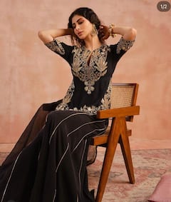 Mouni Roy Dons Desi Avatar In Black Sharara After Her Cannes Debut - See Pics