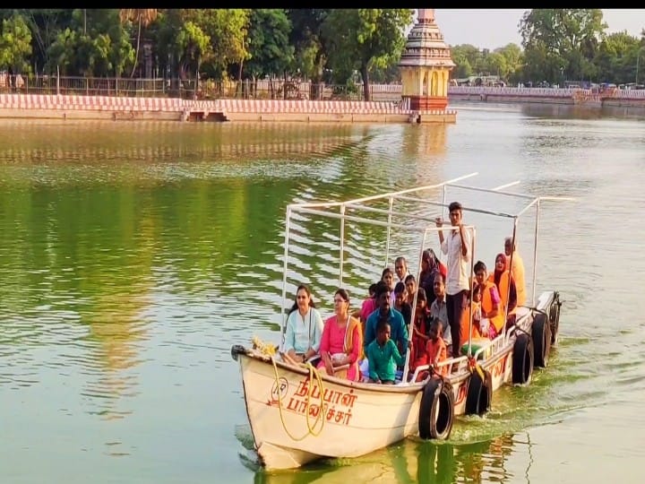 மதுரை மாரியம்மன் தெப்பக்குளத்தில் படகு சேவை நிறுத்தம் - சுற்றுலா பயணிகள் ஏமாற்றம்