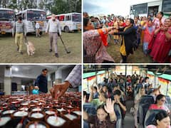 Over 4,000 Devotees, Including Kashmiri Pandits, Leave For Kheer Bhawani Mela In Kashmir. IN PICS