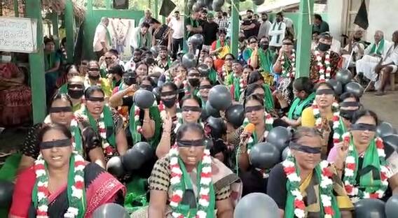 Amaravathi Farmers Protest |ఆర్‌-5 జోన్‌లో పట్టాల పంపిణీ.. నల్లబెలూన్లతో రాజధాని రైతుల నిరసన | ABP