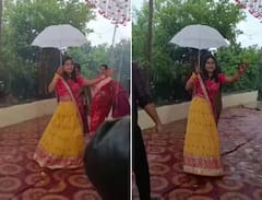 Watch: ਮੀਂਹ ਪੈਂਦਾ ਰਿਹਾ ਪਰ ਲਾੜੀ ਨੇ ਮੀਂਹ 'ਚ ਕੀਤਾ ਜ਼ਬਰਦਸਤ ਡਾਂਸ, ਦੇਖੋ ਵੀਡੀਓ