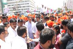 Pune news : तोच आवाज अन् तोच जोश! स्वराज्य पक्षाचं शक्तिप्रदर्शन, संभाजीराजे उपस्थित
