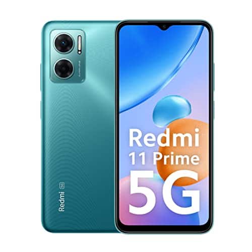 Redmi 11 Prime 5G को आप 12,999 रुपये की शुरुआती कीमत में घर ला सकते हैं. इस स्मार्टफोन में  90Hz रिफ्रेश रेट वाली डिस्प्ले दी गई है. कंपनी ने कम कीमत में 50MP कैमरा और 5000mAh की बड़ी बैटरी दी है. फोन MediaTek Dimensity 700 प्रोसेसर पर काम करता है.