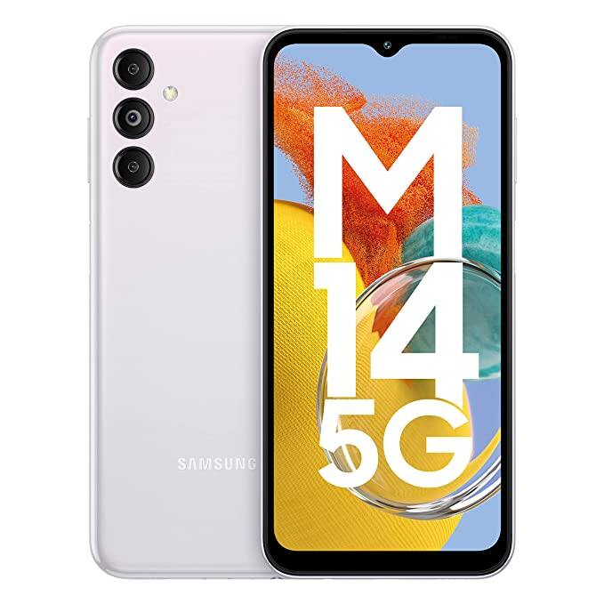 Samsung Galaxy M14 5G स्मार्टफोन को आप 13,990 रुपये की शुरुआती कीमत पर घर ला सकते हैं. इस स्मार्टफोन में 6.6 इंच की LCD डिस्प्ले दी गई है. फोन Exynos 1330 प्रोसेसर पर काम करता है और 25W फास्ट चार्जिंग सपोर्ट करने वाली 6000mAh की बैटरी के साथ आता है. हैंडसेट में 50MP का ट्रिपल रियर कैमरा सेटअप और फ्रंट पर 13MP का सेल्फी कैमरा है.
