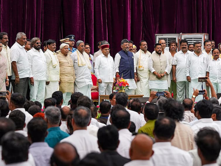 K’taka Cabinet: Siddaramaiah Keeps Finance, Shivakumar Gets Irrigation & Parmeshwara Gets Home