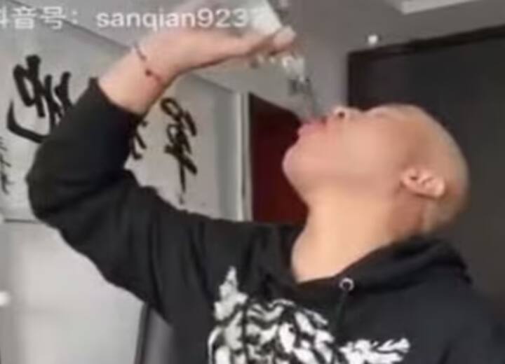 Chinese man swallows seven bottles of liquor on live camera due to a bet, dies after 12 hours