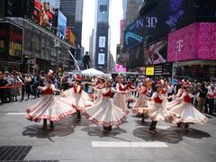 Flash Mob Celebrating 'Mughal-E-Azam: The Musical' Enthralls Crowds At New York's Times Square