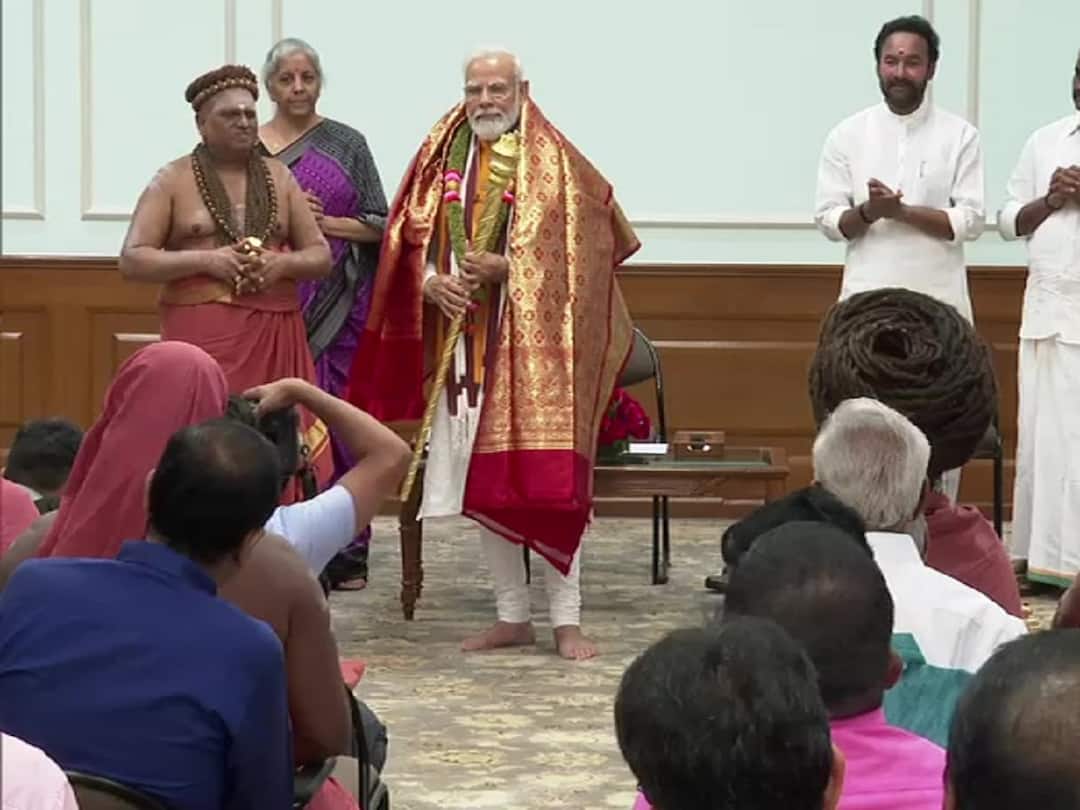 WATCH: Adheenams Hand Over Sengol To PM Modi Day Before New Parliament Building Inauguration Adheenams Hand Over Sengol To PM Modi Day Before New Parliament Building Inauguration Watch Video WATCH: Adheenams Hand Over Sengol To PM Modi Day Before New Parliament Building Inauguration