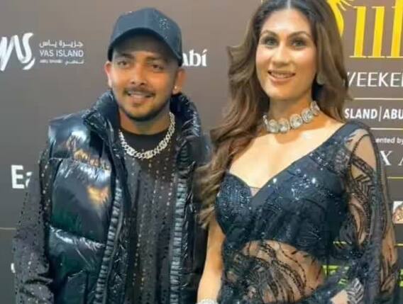 Prithvi Shaw: પ્રથમવાર ગર્લફ્રેન્ડ નિધિ તપાડિયા સાથે જોવા મળ્યો પૃથ્વી શૉ, IIFA એવોર્ડમાં આપી હાજરી