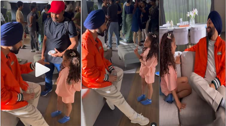 Poem was taught to Punjabi Singer Diljit Dosanjh by the little girl singer said   Diljit Dosanjh: ਦਿਲਜੀਤ ਦੋਸਾਂਝ ਦੀ ਬੱਚੀ ਨੇ ਲਗਾਈ ਕਲਾਸ, ਗਾਇਕ ਲੋਟ ਪੋਟ ਹੋ ਬੋਲਿਆ- ਉੱਪਰ ਪੱਖਾਂ ਚੱਲਤਾ ਹੈ... ਇਹ ਹੀ ਆਉਂਦੀ ਸਾਨੂੰ ਤਾਂ...