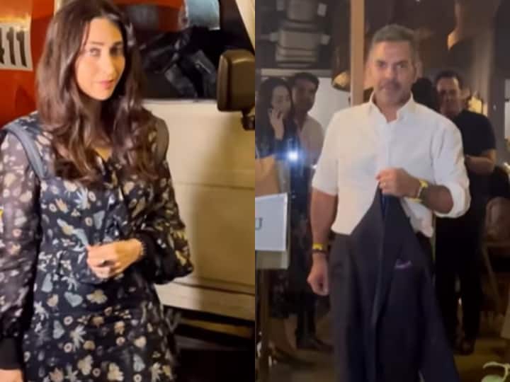 Karisma Kapoor spotted on a dinner date with Sanjay Kapoor, daughter Samaira also seen