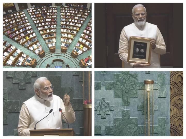 Prime Minister Narendra Modi inaugurated the new Parliament Building and while addressing the members of the house, he said that this new complex will be witness to the rise of a self-reliant India.