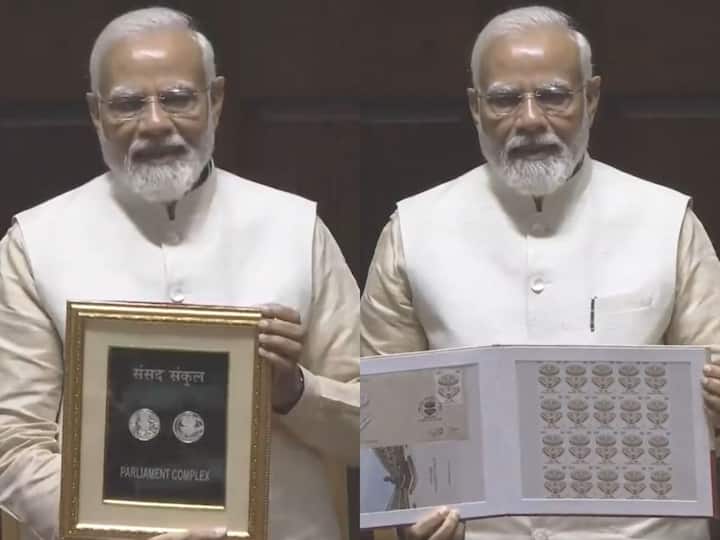 PM Modi Releases Stamp and New Rs 75 Coin Mark Opening of New Parliament Building New Rs 75 Coin: కొత్త పార్లమెంట్‌లో రూ.75 కాయిన్‌ని విడుదల చేసిన ప్రధాని