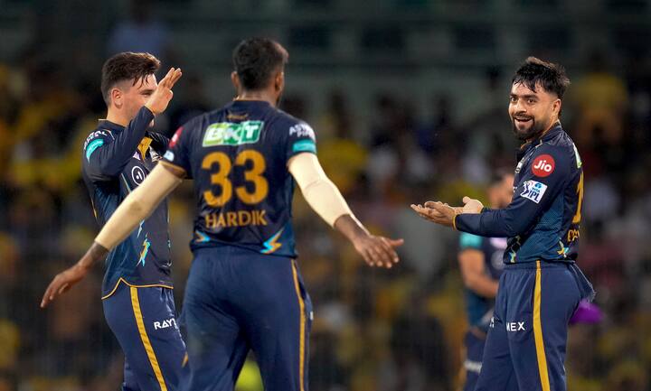 With 27 wickets, Rashid Khan is leveled with Yuzvendra Chahal for maximum wickets by a spinner in an IPL season.