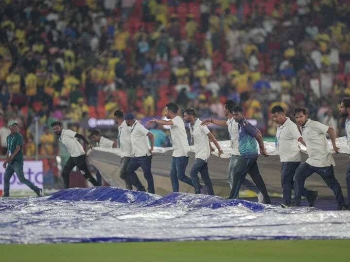 IPL Final 2023: मैच की ताजा स्थिति को लेकर अंपायर नितिन मेनन ने दिया अपडेट, बताया आज ही मैच कराने की पूरी कोशिश IPL Final 2023 GT vs CSK Final Umpire Nitin Menon says about updates raining match IPL Final 2023: मैच की ताजा स्थिति को लेकर अंपायर नितिन मेनन ने दिया अपडेट, बताया आज ही मैच कराने की पूरी कोशिश