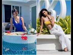 Palak Tiwari Raises The Heat In A Blue Bikini In PICS From Maldives Vacation