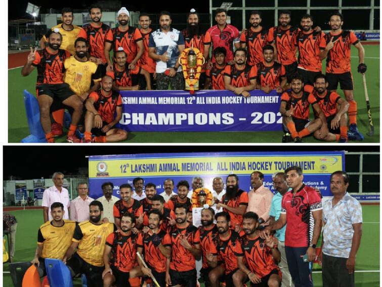 12th All India Hockey Tournament held at Kovilpatti - New Delhi Hockey Team Champion TNN Hockey: கோவில்பட்டியில் 12வது அகில இந்திய ஹாக்கி போட்டி - நியூடெல்லி ஹாக்கி அணி சாம்பியன்