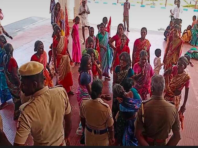 Tiruvannamalai Clash between police and protestors protesting against construction of garbage dump in Punal Kadu village TNN Tiruvannamalai: புனல் காடு கிராமத்தில் குப்பை கிடங்கு அமைக்க எதிர்ப்பு - ஒப்பாரி வைத்து பெண்கள் போராட்டம்