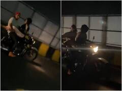 बाइक पर आगे उल्टी बैठी थीं लड़की.... बाइक पर चल रहा था रोमांस, लखनऊ का वीडियो वायरल!