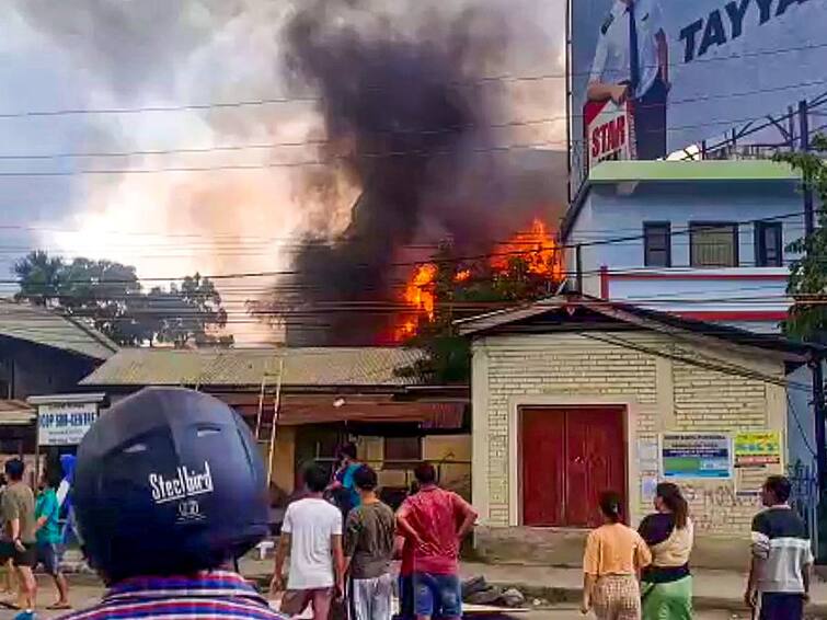 Manipur Violence Updates Live: Tyres Burnt In Middle Of Road In Imphal As Arson Continues