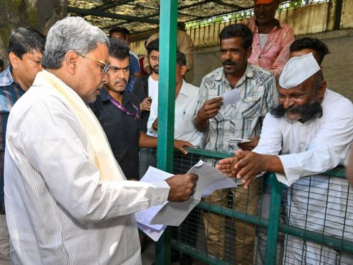 People had gathered to congratulate the Chief Minister and interacted with him at his official residence.