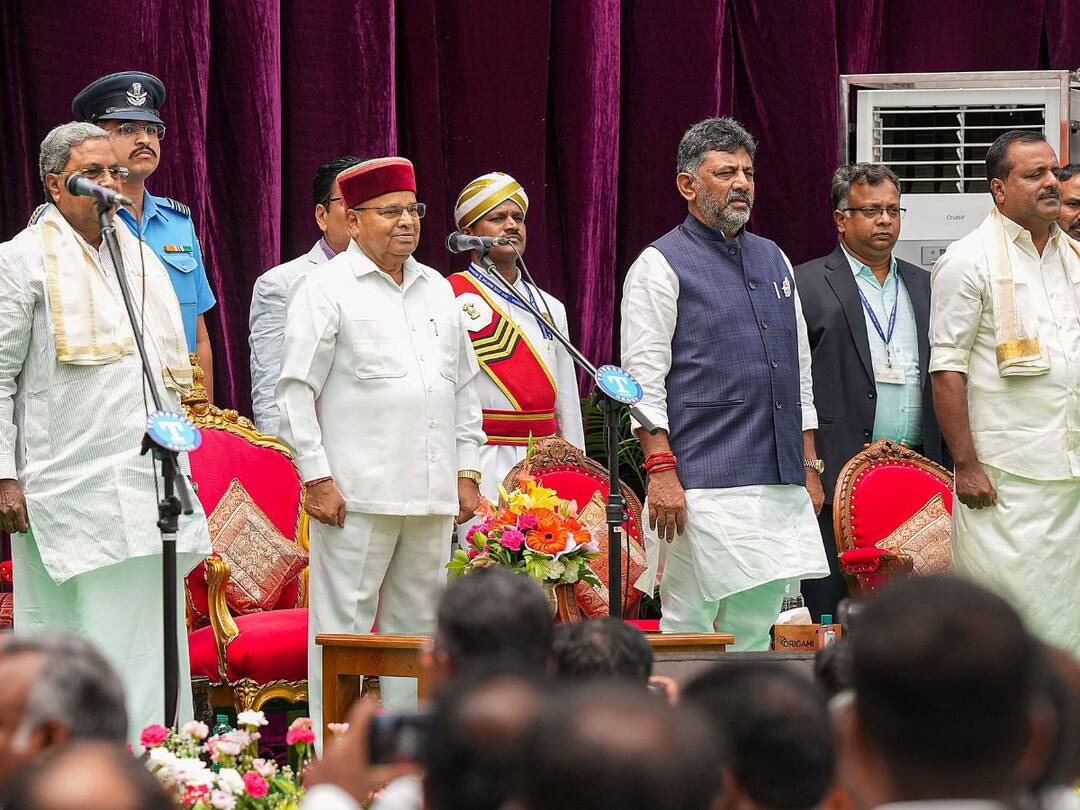 K'taka Cabinet: CM Siddaramaiah Keeps Finance, Deputy Shivakumar Gets Irrigation As Home Goes To Parameshwara Karnataka Cabinet: CM Siddaramaiah Keeps Finance, Deputy Shivakumar Gets Irrigation As Home Goes To Parameshwara K'taka Cabinet: CM Siddaramaiah Keeps Finance, Deputy Shivakumar Gets Irrigation As Home Goes To Parameshwara