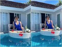 Palak Tiwariએ બ્લૂ મોનોકની પહેરીને પૂલમાં લીધી ફ્લૉટિંગ બ્રેકફાસ્ટની મજા, એક્ટ્રેસની અદાઓ પર ફેન્સ ફિદા