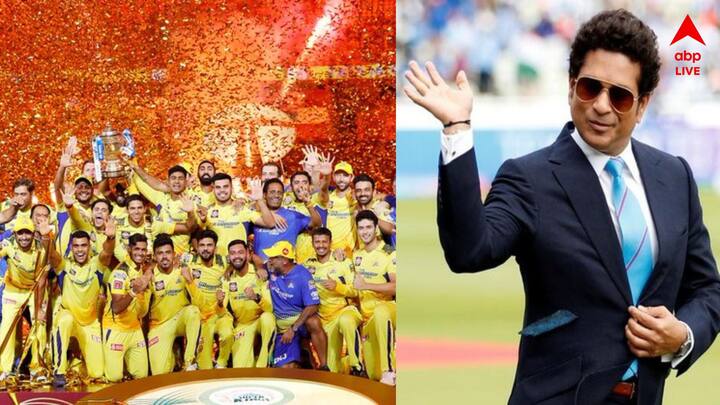 IPL 2023: Sachin Tendulkar's Tweet for MS Dhoni after CSK win 5th IPL title beating GT in a thrilling final IPL 2023: আইপিএল জয়ী সিএসকেকে শুভেচ্ছা জানিয়ে সোশ্যাল মিডিয়ায় পোস্ট সচিনের