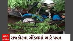 Gujarat Rain : ગોંડલ તાલુકાના દાળિયા ગમે ભારે પવનના કારણે વૃક્ષ ધરાશાયી થતા ટ્રેક્ટરને થયું નુકસાન