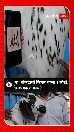 Goat : 'या' बोकडाची किंमत चक्क 1 कोटी, नेमकं कारण काय? ABP Majha