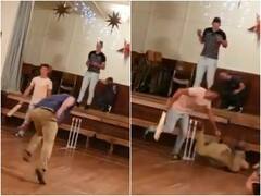 स्कूल में क्रिकेट खेलते समय बिगड़ा छात्र का बैलेंस, सीधे जाकर विकेट से टकराया