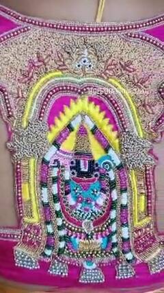 బ్లౌజ్ డిజైనరీ వేర్ లో తిరుమల శ్రీవారు