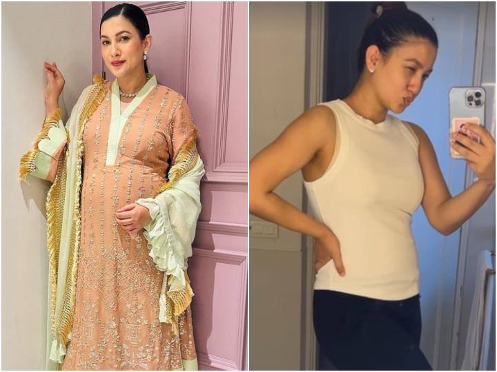 Gauahar Khan weight loss after 18 days of delivery know her diet routine Gauahar Khan ने डिलीवरी के 18 दिनों बाद फ्लॉन्ट किया फ्लैट टमी, इस डाइट रूटीन को फॉलो कर एक्ट्रेस ने घटाया वजन