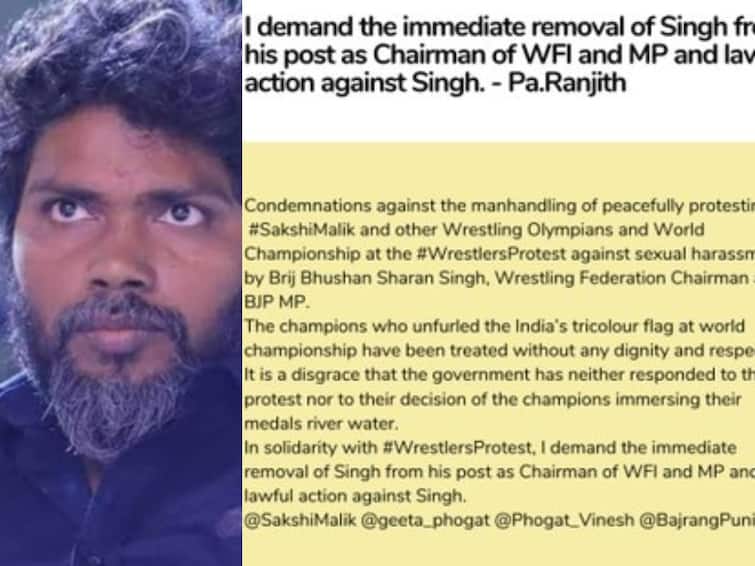Director Pa Ranjith Condemns Manhandling of Sakshi Malik and Other Wrestling Olympians at Wrestlers Protest Pa Ranjith: சாம்பியன்களை கண்ணியம் இல்லாமல் நடத்துவதா? வெட்கக்கேடானது.. இயக்குநர் பா. ரஞ்சித் கண்டனம்