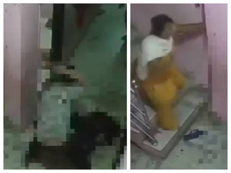 Gujarat surat man stabbing 25 times daughter and wife also he arrested by police viral video Crime: தரதரவென இழுத்து.. மகளை 25 முறை கத்தியால் குத்திய தந்தை..! இணையத்தில் வைரலாகும் பகீர் வீடியோ..!