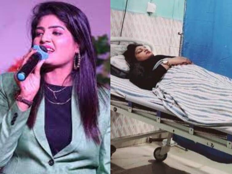 Bhojpuri singer Nisha Upadhyay suffers bullet injury at live program in bihar Shocking Video : பாடிக்கொண்டிருக்கும் போதே அதிர்ச்சி.. பிரபல பாடகி மீது துப்பாக்கிச்சூடு.. யார் காரணம்?