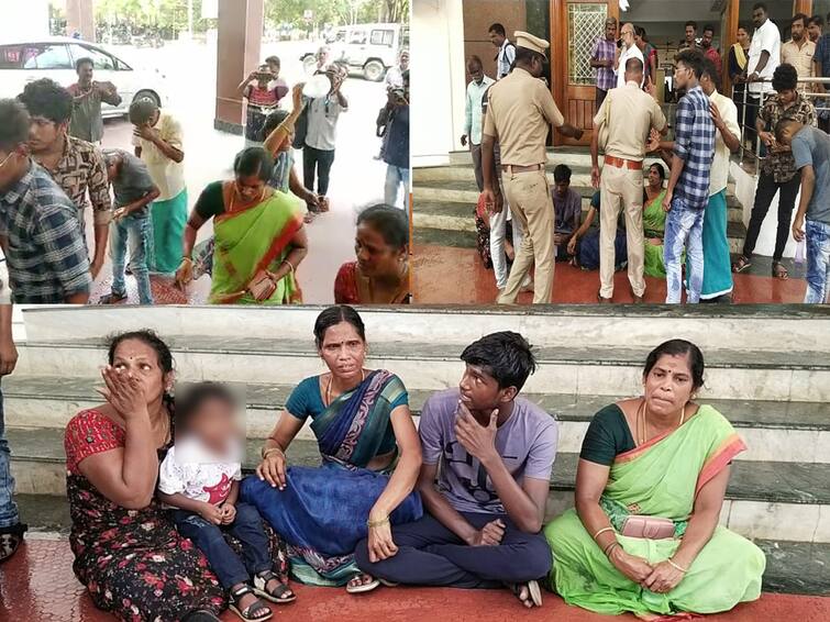 Villupuram DMK woman councilor tried to set fire to collector's office TNN Villupuram: திமுக பெண் கவுன்சிலர் தீக்குளிக்க முயற்சி  - விழுப்புரம் கலெக்டர் அலுவலகத்தில் பரபரப்பு