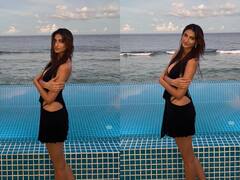 ब्लैक शॉर्ट ड्रेस पहनकर समंदर के सामने इठलाईं पलक तिवारी, जुल्फें संवारती फोटो पर आपका दिल आ जाएगा