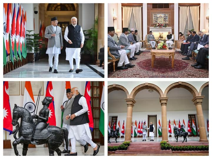 Prime Minister Narendra Modi held a bilateral meeting with Nepal Prime Minister Pushpa Kamal Dahal ‘Prachanda’ at Hyderabad House in Delhi where a number of agreements were inked.