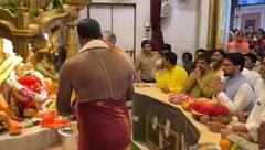 मोदी @9 साठी केंद्रीय मंत्री अनुराग ठाकूर मुंबई दौऱ्यावर, सिध्दीविनायकाचं घेतलं दर्शन