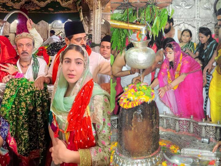 Sara Ali Khan Follow which religion Trolled for Visiting Temple during Zara Hatke zara bach ke promotion मां हिंदू, पापा मुस्लिम...तो फिर कौन सा धर्म फॉलो करती हैं सारा अली खान?