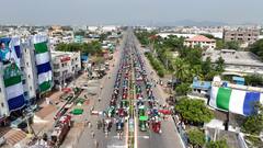 వైఎస్సార్ యంత్రసేవా పథకం ప్రారంభం- గుంటూరులో ఎటు చూసినా ట్రాక్టర్లే