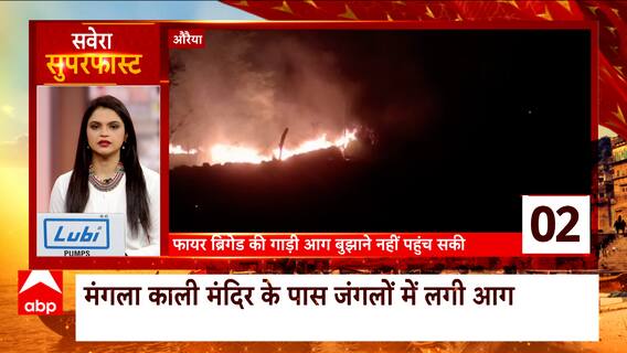 Auraiya में काली मंदिर के पास लगी जंगलों में आग, देखिए खबरें सुपरफास्ट अंदाज में