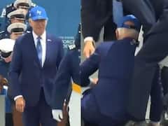 Viral Video: స్టేజ్‌పై నడుస్తూ కింద పడిపోయిన బైడెన్, బ్యాగ్ తెచ్చిన తంటా